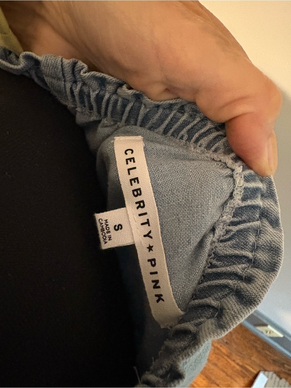 Celebrity Pink Light Blue Denim Mini Dress - Picture 7 of 8